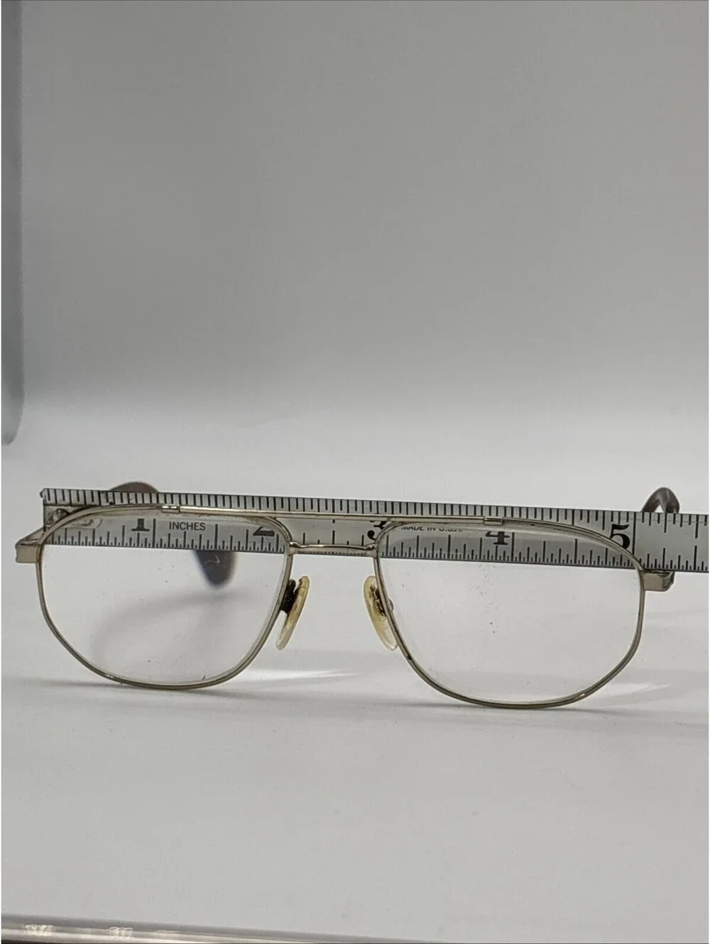 Frames Only Vntg Memory Titanium FullFlox 31510 Goldtone Aviator Japan 57-18-142